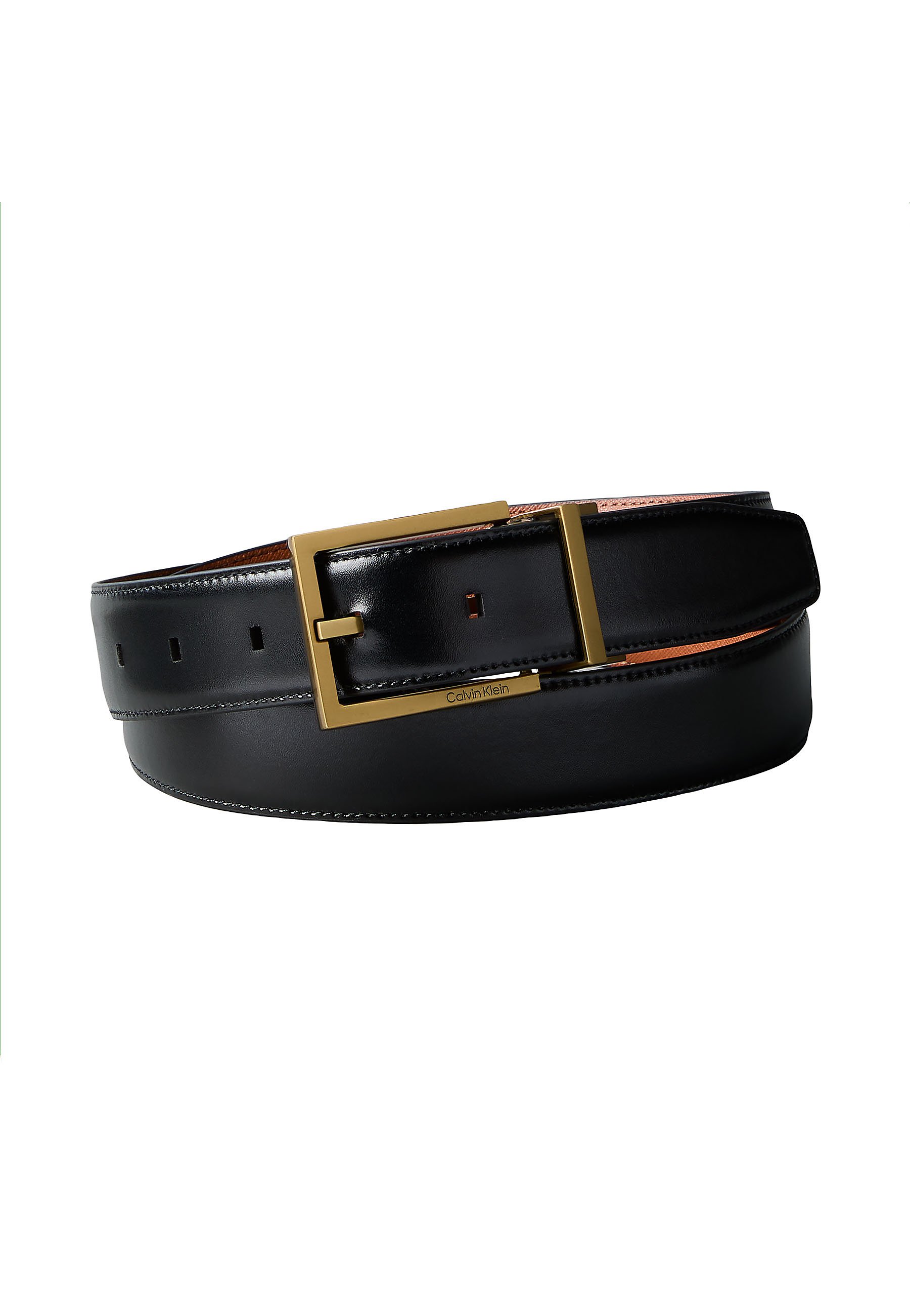 Calvin Klein Cognac & Black Belt with Gold Buckle Calvin Klein Women main image 2
