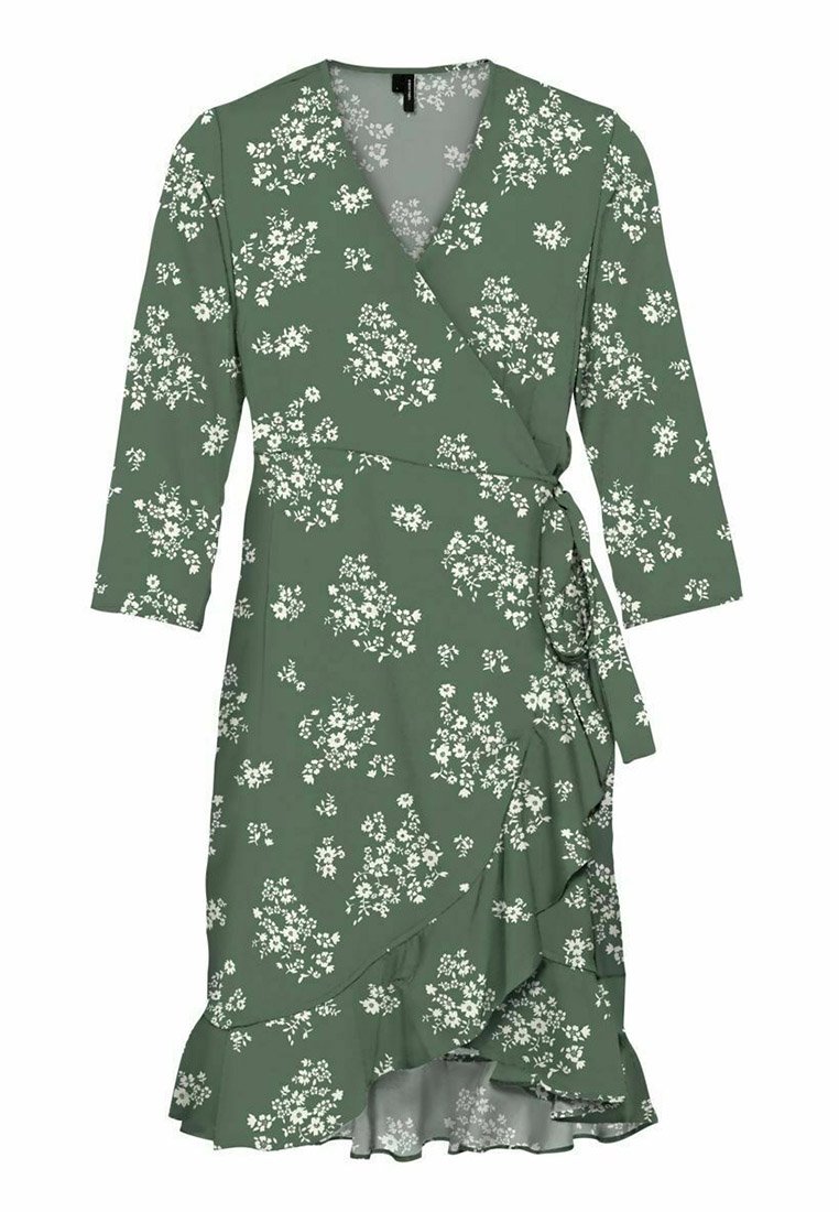 Vero Moda Jurk donkergroen gemêleerd Vero Moda Jurk donkergroen gemêleerd