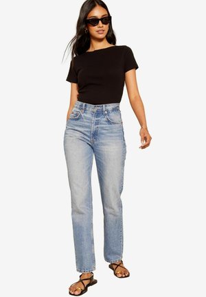 Friends Like These SHORT SLEEVE BOAT NECK  - Lihtne T-särk - black