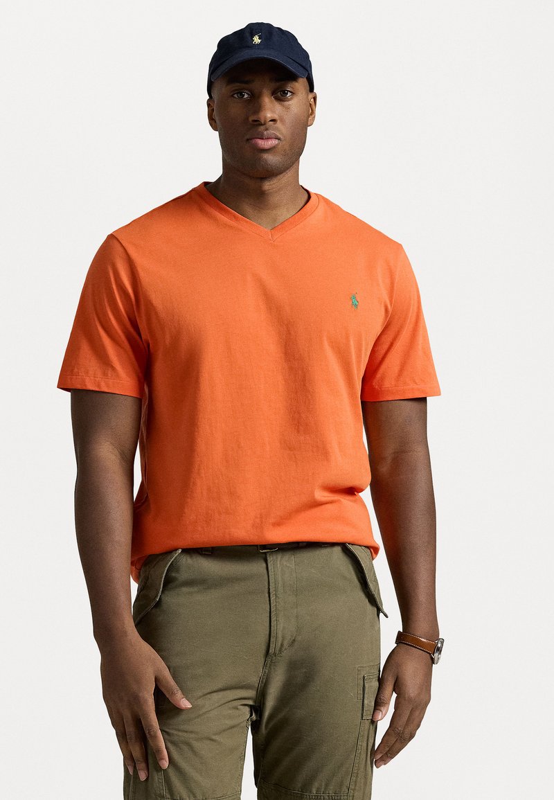 Polo Ralph Lauren Big & Tall JERSEY V-NECK T-SHIRT - Navadna majica - kona orange