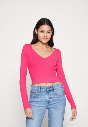 W BBY CRP ESSENTIAL V - Topper langermet - jewel pink