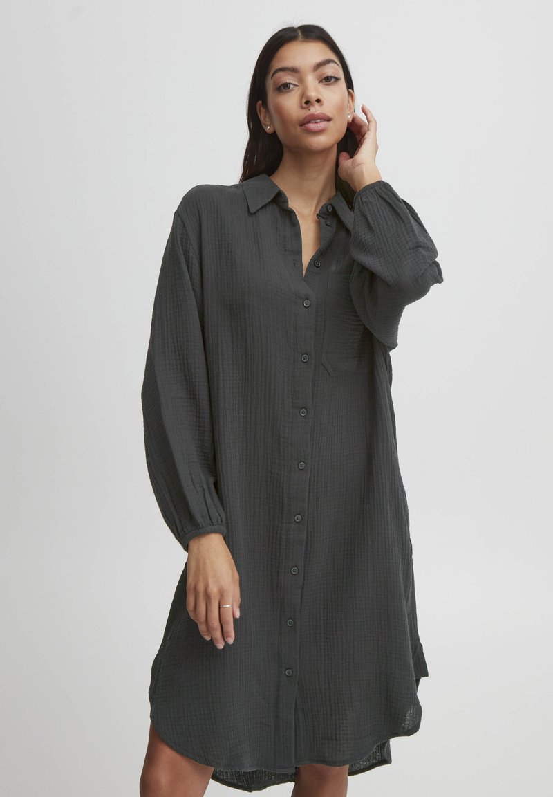 b.young BYIberlin - Abito a camicia - black