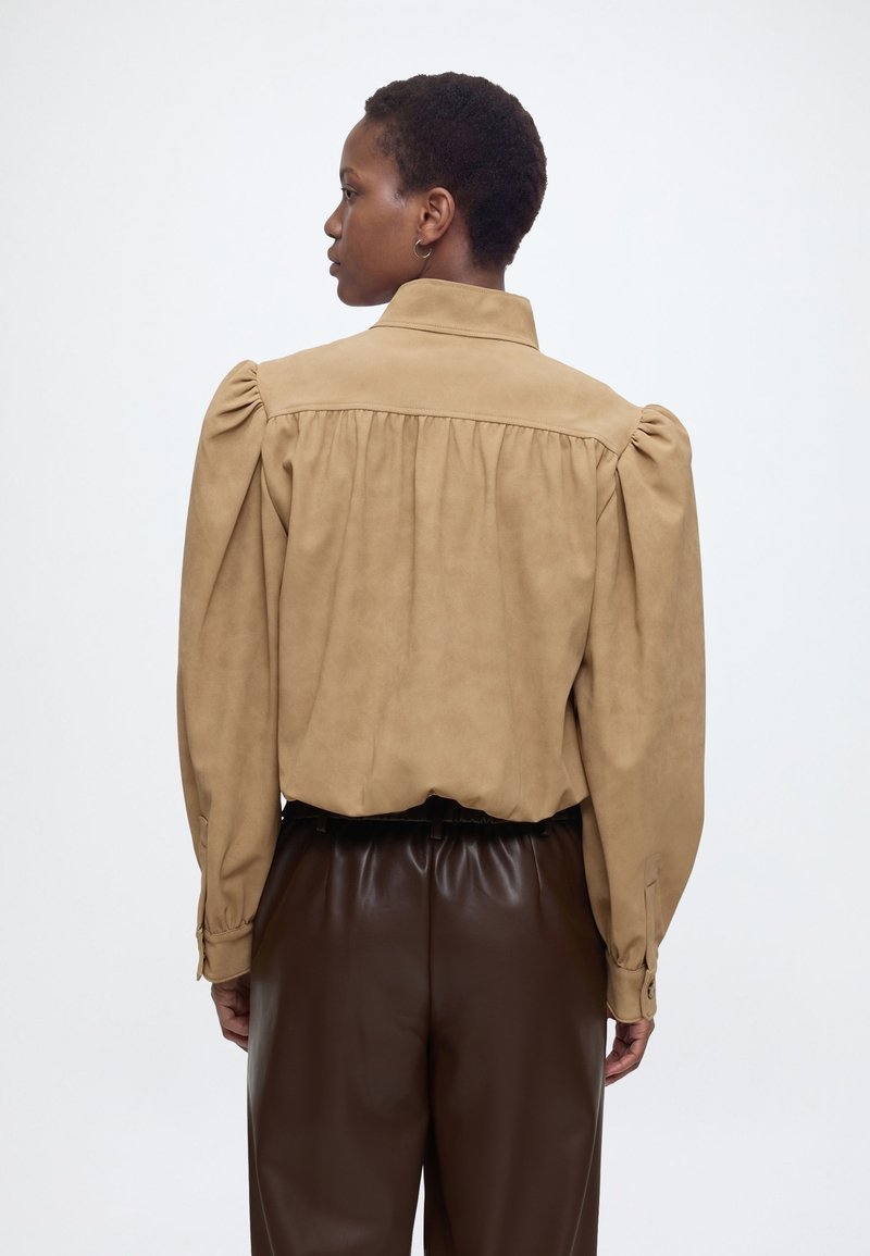 Bardot Faux leather jacket - soft beige/beige - Zalando Bardot Faux leather jacket - soft beige/beige - Zalando