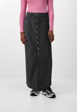 ONLKITA BUTTON SKIRT - Gonna di jeans - washed black