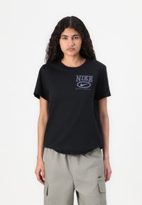 Nike Sportswear - CLUB TEE - Apdrukāts T-krekls - black Miniatūras attēls 1