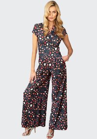 HotSquash - WIDELEG  - Jumpsuit - abstract leopard teal Miniatuurafbeelding 1