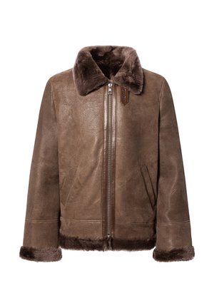 Lederjacke - mokka