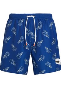 KARL LAGERFELD IKON ALL-OVER BOARD - Fürdőnadrág - ikonik outline with blue pattern