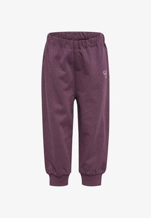 Hummel, HUMMEL HMLMINI LOOSE SOLID ADJ WAIST PANTS UNISEX - Trainingsbroek - black plum
