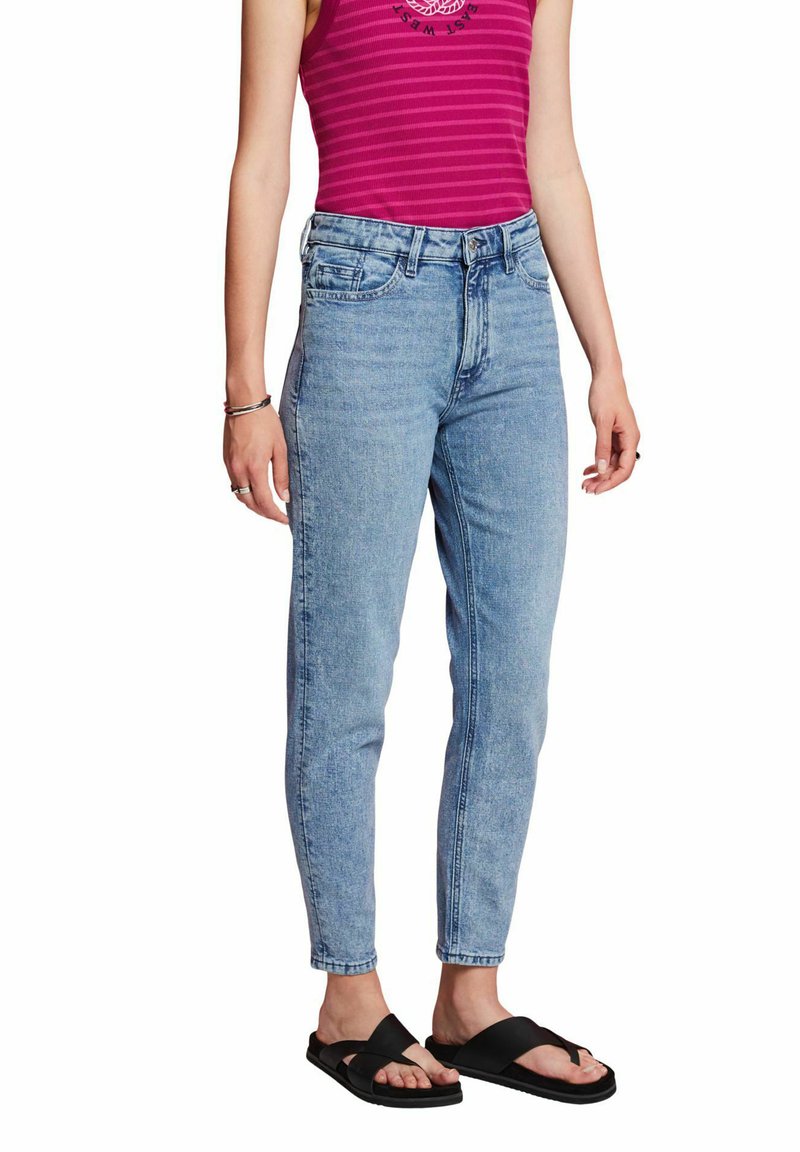 Vaqueros Mujer Verano Jeans Esprit De Tiro Alto Y Corte Ancho