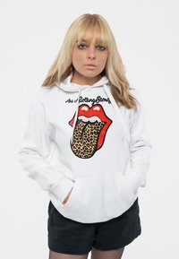 Paradiso Clothing THE ROLLING STONES LEOPARD TONGUE - Hoodie - white