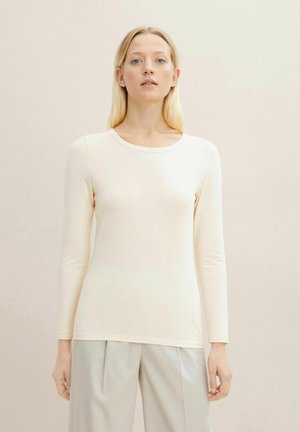 BASIC - Long sleeved top - soft buttercream
