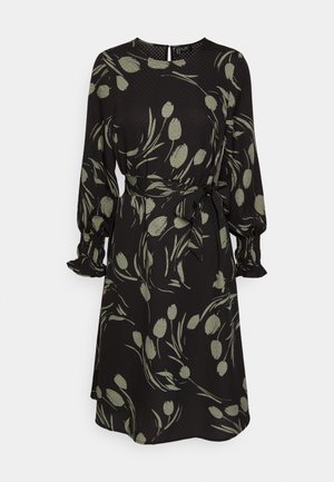 Vero Moda Petite VMMARTA CALF DRESS - Kasdienė suknelė - black/marta