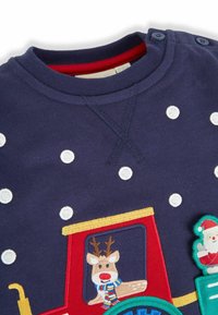 JoJo Maman Bébé REINDEER - Mikina - navy blue santa in a tractor