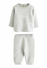 Heledhall hallide beebi kudum/svamp suve seelik ja püksid fantaasiast ja ribitud varrukad ja vöökohal.