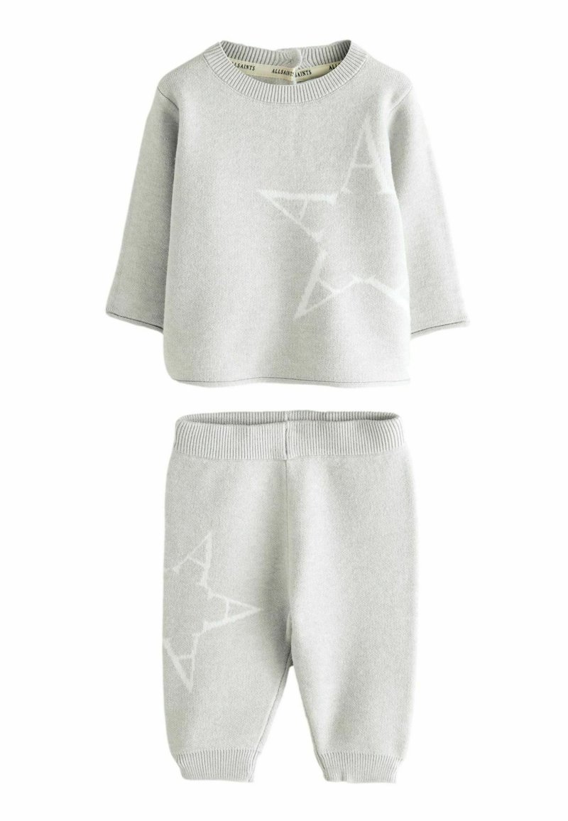 Heledhall hallide beebi kudum/svamp suve seelik ja püksid fantaasiast ja ribitud varrukad ja vöökohal.