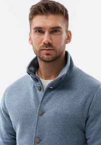 Ombre BUTTON-DOWN WITH  - Felpa con zip - navy melange