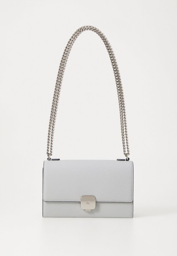 FORGED CHAIN FLAP BAG - Cross body bag - mirage gray