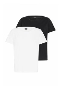 NBGITA  2 PACK - Tricou basic - white black