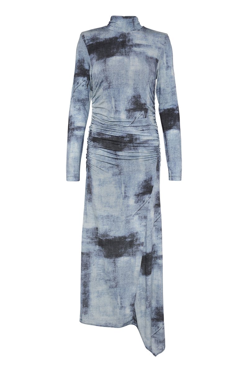 Gestuz Maxi-jurk blauw denim/bluedenim