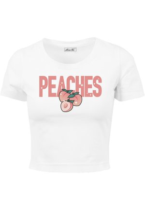 Mister Tee, PEACHES CROPPED - T-shirt con stampa - white