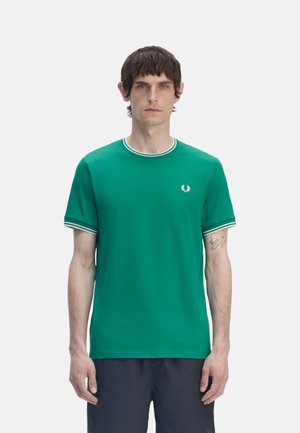 Camiseta estampada - verde etiqueta   crudo