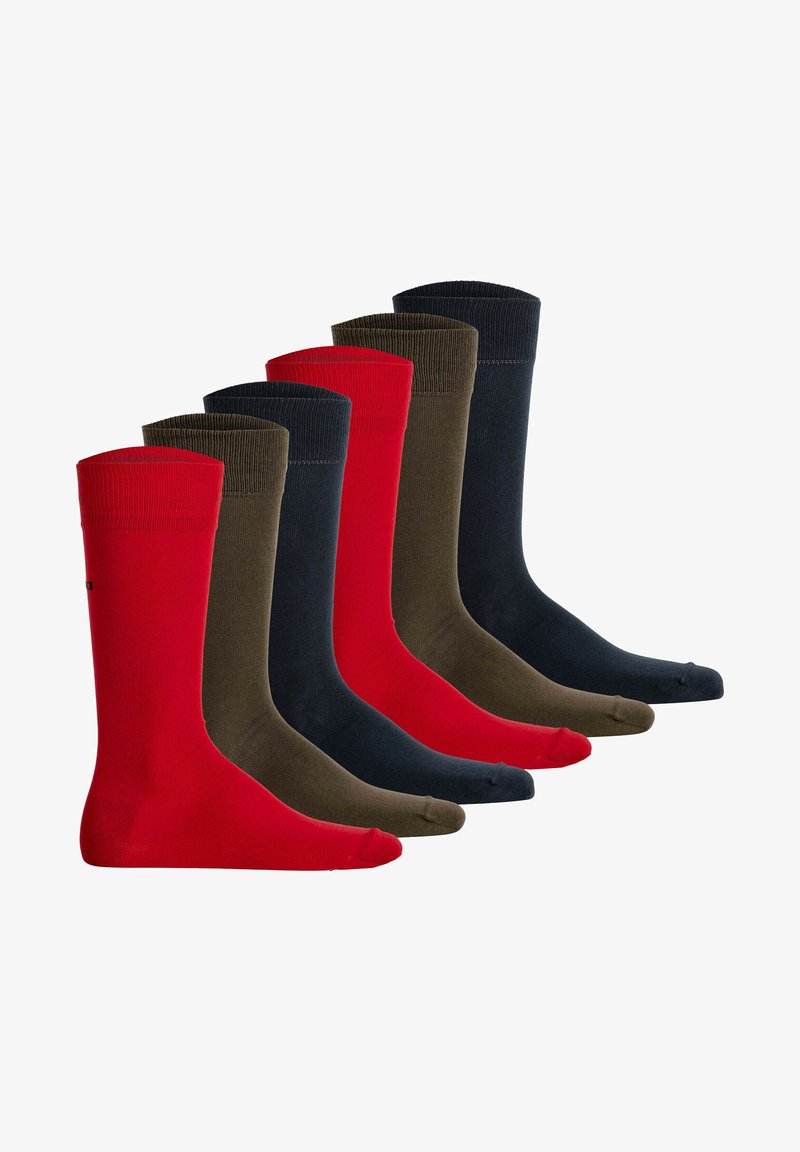 HUGO 6ER PACK - RS UNI KURZ LOGO - Calze - dunkelblau grün rot