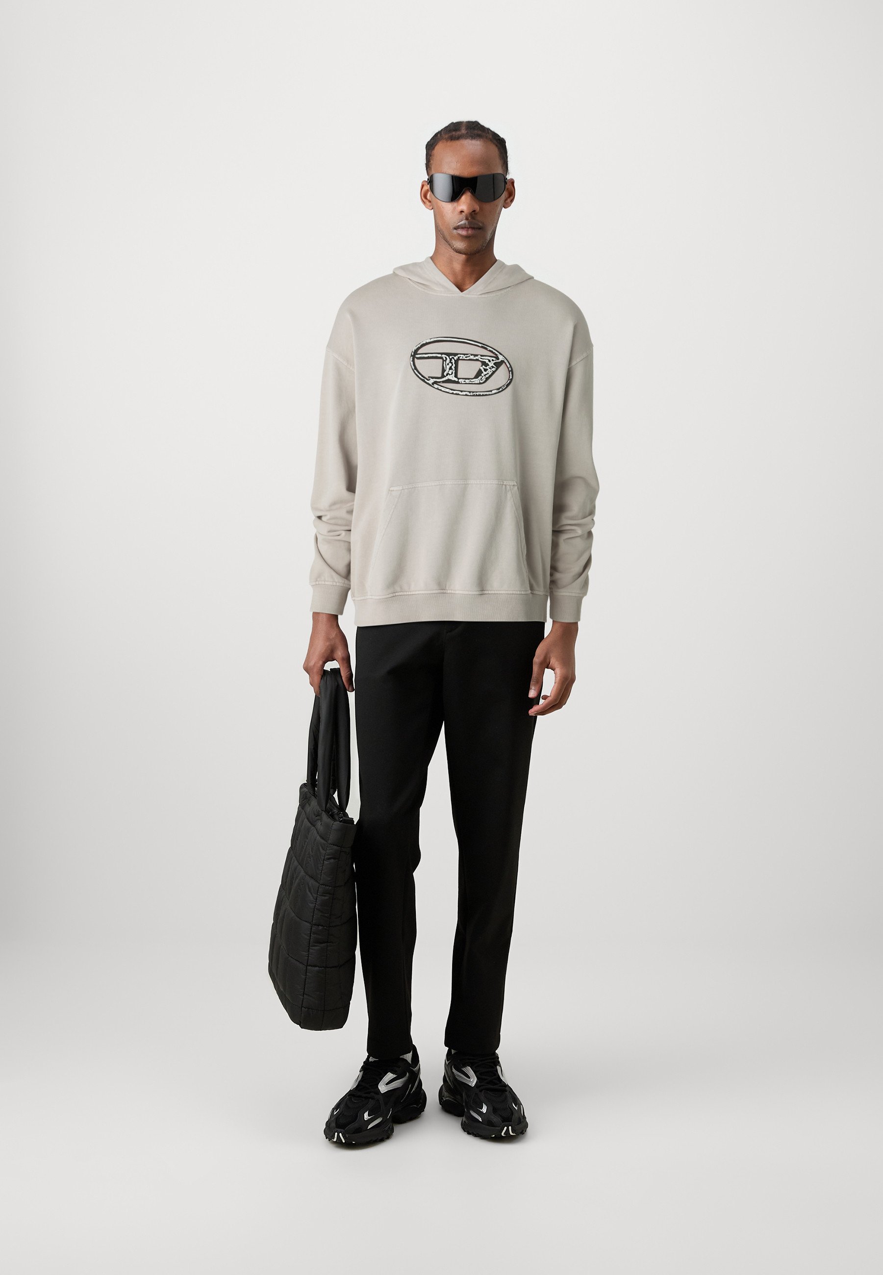 【DIESEL】Sボックストフード-Q7 ロゴフーディー 全２色 Diesel S-BOXT-HOOD-Q7 UNISEX - Bluza/jasnoróżowy - Zalando.pl