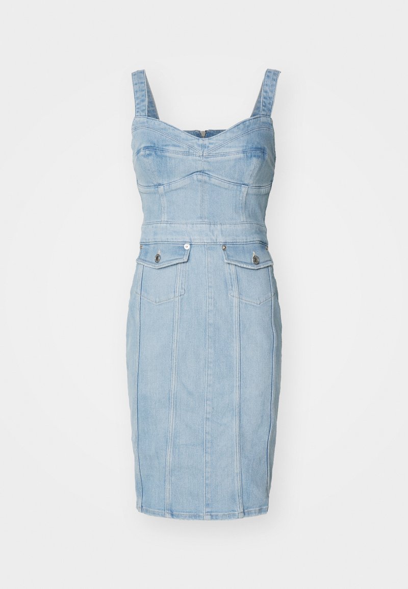 Guess LIDIA DRESS - Denim dress - the light star/orange