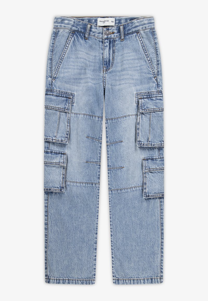 Abercrombie & Fitch Straight leg jeans lichtblauw gemêleerd