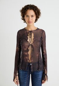 Weekday ELYSIA FRONT TIE - Bluse - lilac purple dark