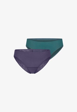 Schiesser, INVISIBLE SOFT LACE 2-PACK - Slip - indigo grün