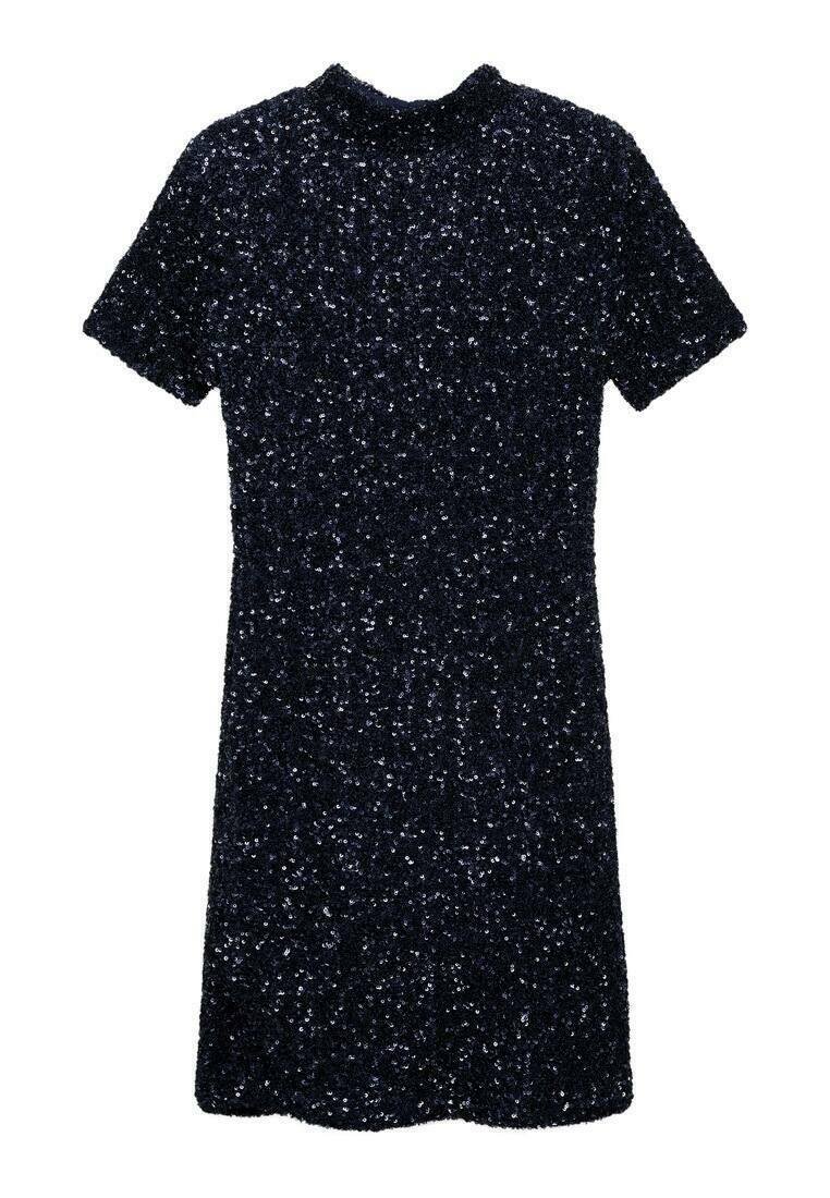 Mango Cocktailjurk donkerblauw