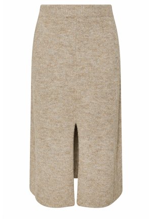 Evans, PLUS SIZE MAXI SKIRTS - Falda larga - brown
