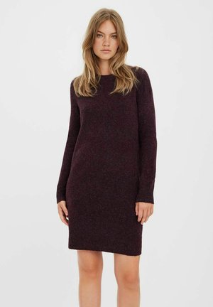 VMDOFFY O NECK DRESS - Vestido de punto - winetasting