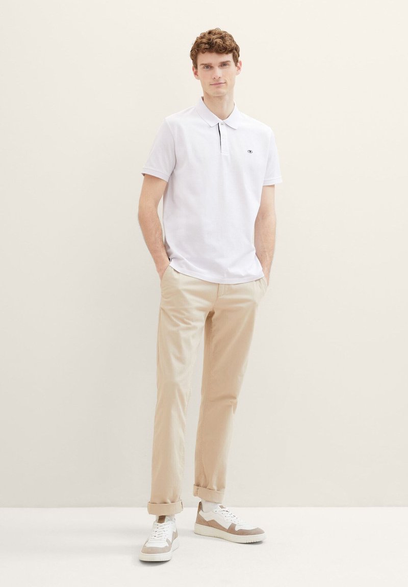 TOM TAILOR - BASIC WITH CONTRAST - Pólóing - white, Nagyítás