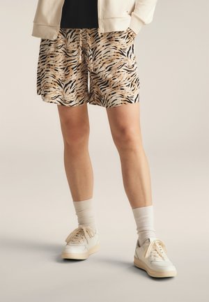 ANIMALIER CON VITA ELASTICIZZATA - Pantalón corto de deporte - white zebra animalier