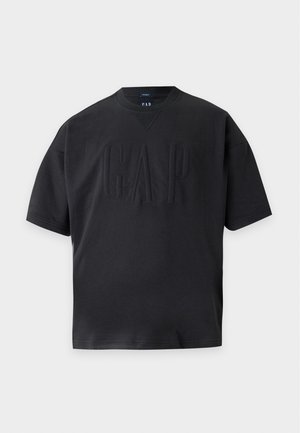 GAP, LOGO CROP CREW - Print T-shirt - moonless night