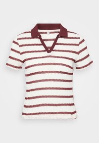 ONLHALIA COLLAR - Piké - cloud dancer/ruby wine