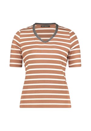 Betty Barclay, BETTY BARCLAY MIT V-AUSSCHNITT RINGELSHIRT - T-shirt imprimé - brown nature