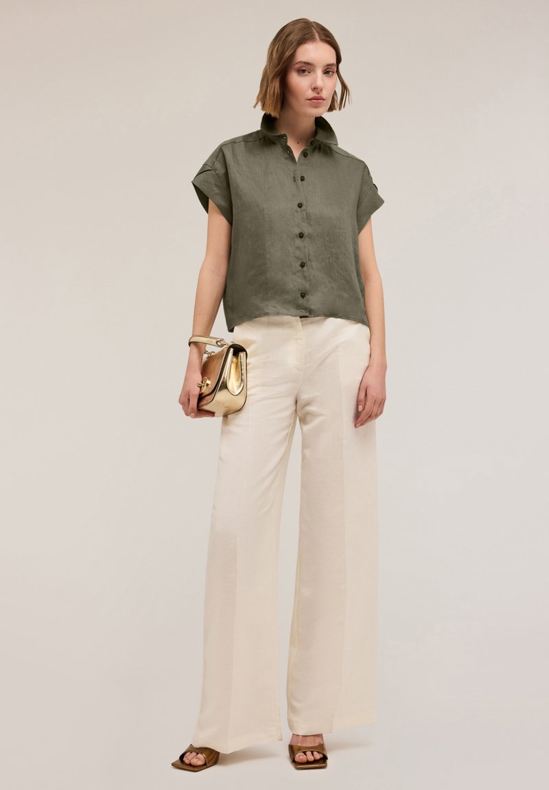 Targogo Camicetta A Quadri da Donna Camicia Elegante A Maniche Tunica Corte V Scollo Maglietta