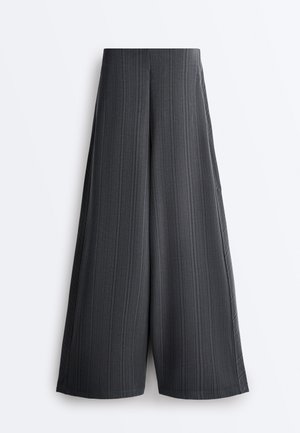 OYSHO ASYMMETRIC STRIPE - Nadrágok - mottled grey