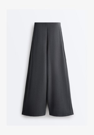 OYSHO ASYMMETRIC STRIPE - Pantaloni - mottled grey