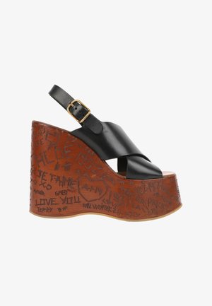 CHLOÉ, Sandales à plateforme - black