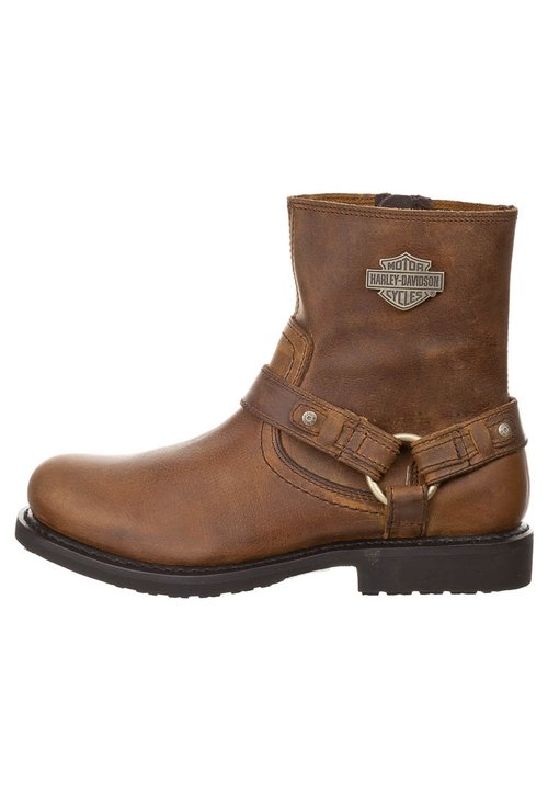 Harley Davidson, lederen, mouwloze vest met veters aan de zijkanten