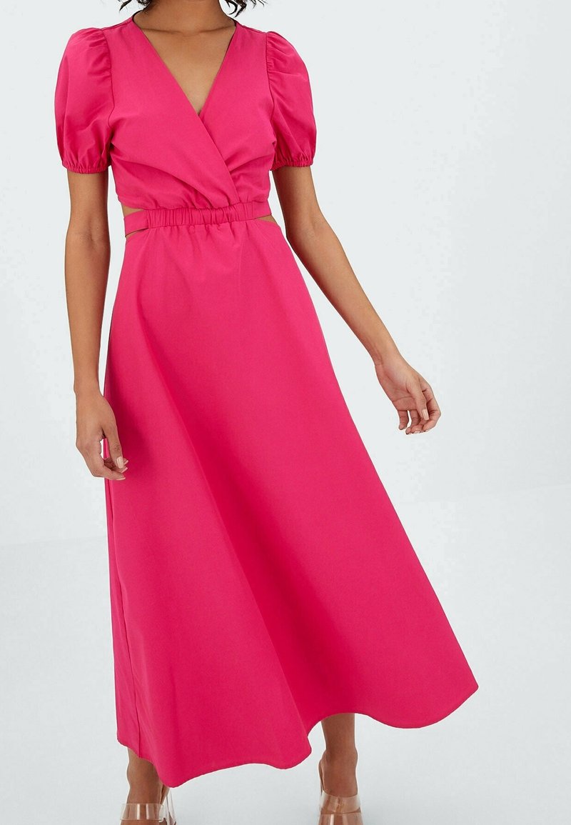 Stradivarius Robe longue - neon pink