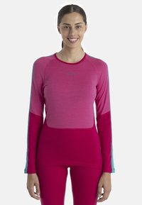 icebreaker MERINO 200 MID WEIGHT SONEBULA - Maglietta a manica lunga - DARK PINK