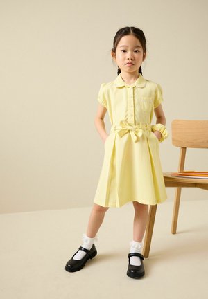 Next, GINGHAM BOW - Skjortekjole - yellow