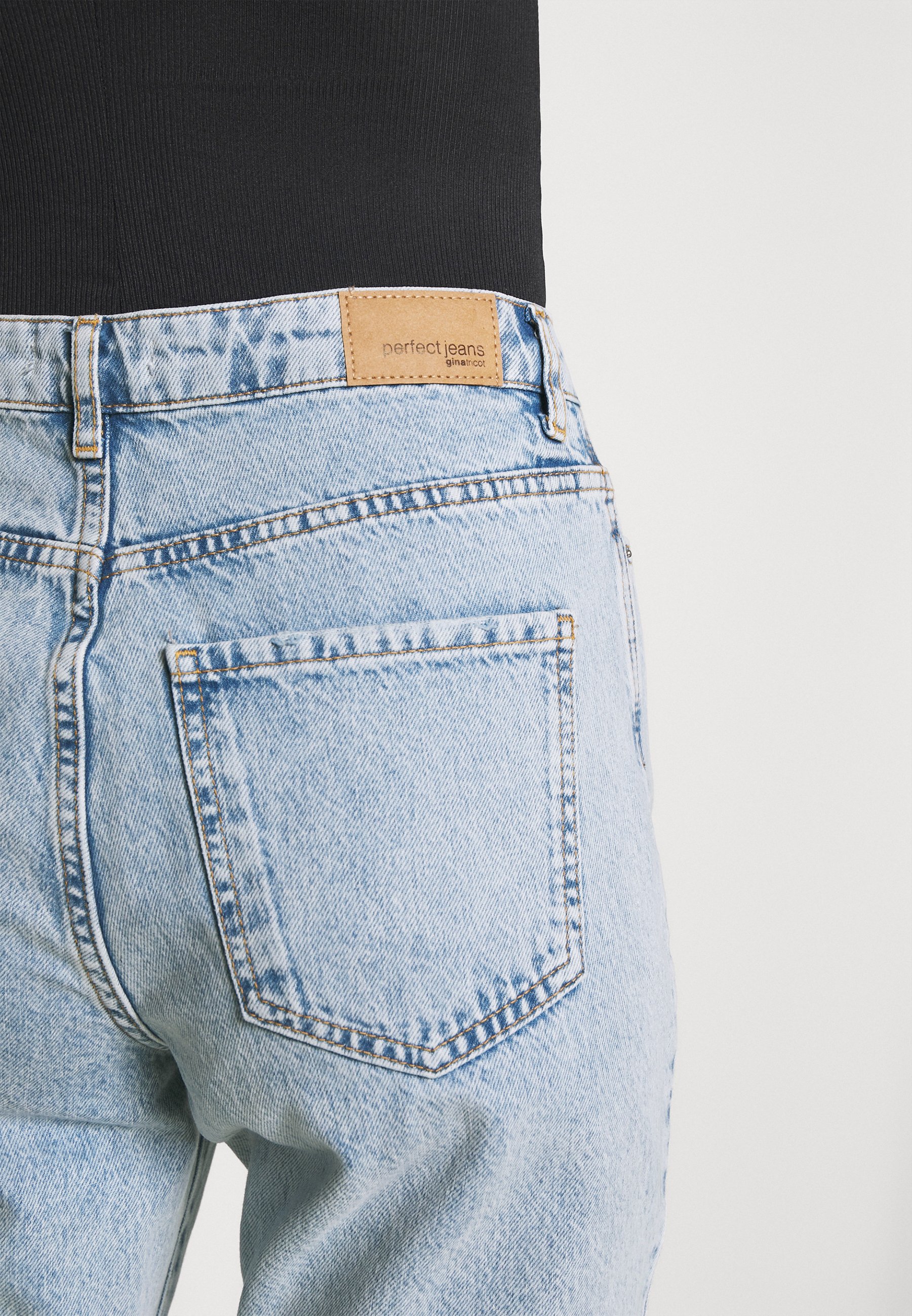 Gina Tricot DAGNY MOM - Relaxed fit jeans - sky blue destroy/light-blue  denim - Zalando.ie
