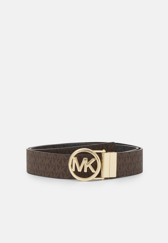 LOGO REVERSIBLE BELT - Gürtel - brown/black/gold-coloured